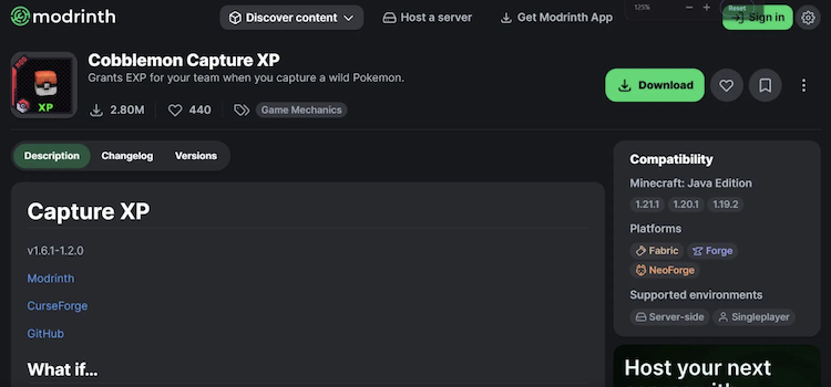 ماد Capture XP برای بازی ماینکرفت به پوکمونهای از قبل گرفته شده شما این امکان را میدهد که با گرفتن یک پوکمون وحشی، XP کسب کنند.