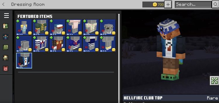 برای دریافت تیشرت رایگان Hellfire Club در ماینکرفت بدراک، به درسینگ روم داخل بازی بروید.