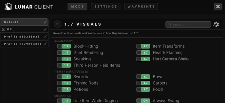 سهولت دسترسی و پشتیبانی از مادهای بومی از طریق منوهای درون بازی، این لانچر را به گزینهای عالی برای بازیکنان ماینکرفت که از نسخههای ماد شده استفاده میکنند، تبدیل کرده است.