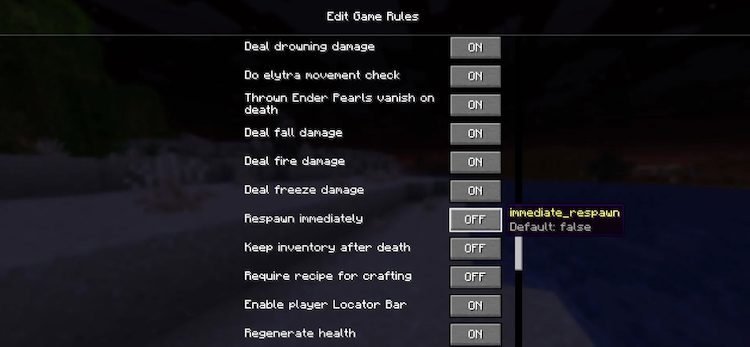 شما میتوانید بلافاصله پس از مرگ در بازی ماینکرفت دوباره زنده شده و از صفحه مرگ عبور کنید.