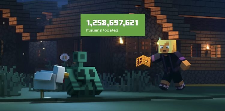 کای از دست مرغ در بازی ماینکرافت پنهان میشود.