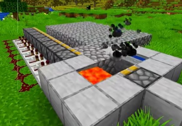 در این فارم ماینکرفت شما باید با استفاده از آب و آتش جادو کنید!