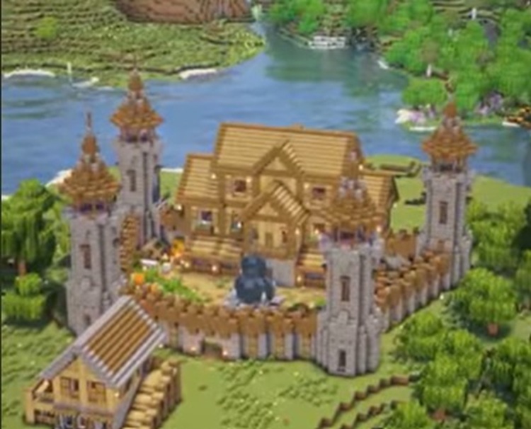 در این خانه از سادهترین بلوکهای ماینکرفت استفاده شدهاست!