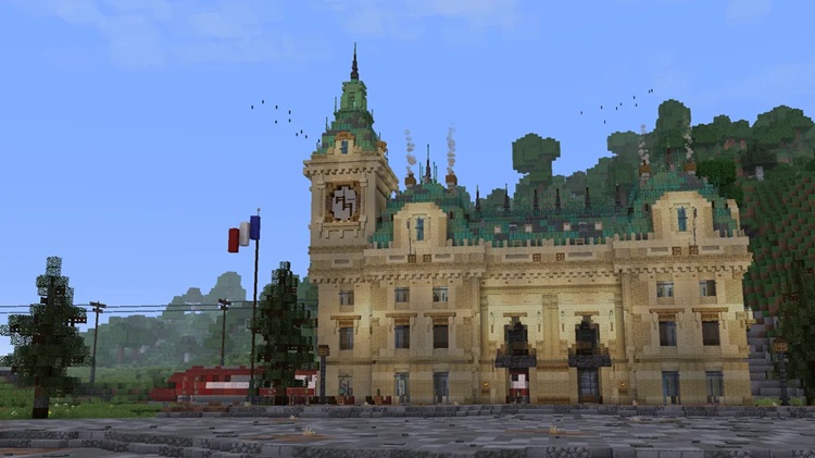 سازنده سعی کرده تا یک فضای کامل را در دنیای ماینکرفت خود بسازد!