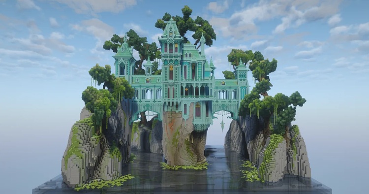 این سازه ماینکرفت با الهام از قلعههای افسانهای ساخته شدهاست!