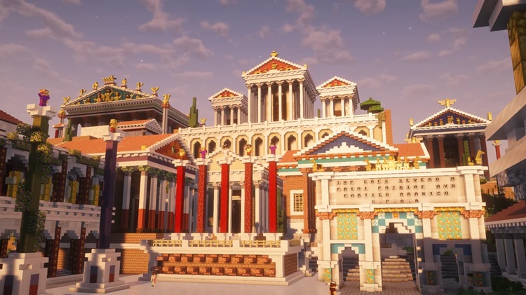 سازنده سعی کرده تا زیباترین کاخهای ماینکرفت را در زیر این آفتاب قرار دهد