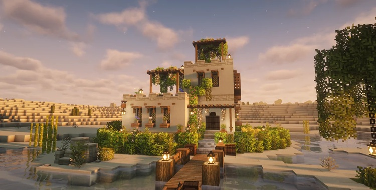 این روستای ساخته شده در ماینکرفت از همان لحظه اول توجه همه را به خود جلب میکند!