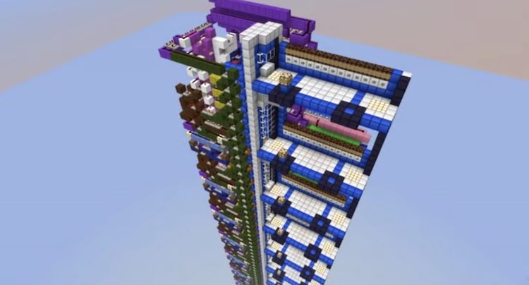 این نقشه در بازی ماینکرفت استراکچرهای جذابی دارد.