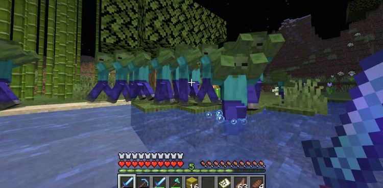 شما در بازی ماینکرفت به وفور میتوانید زامبیها را ببینید.