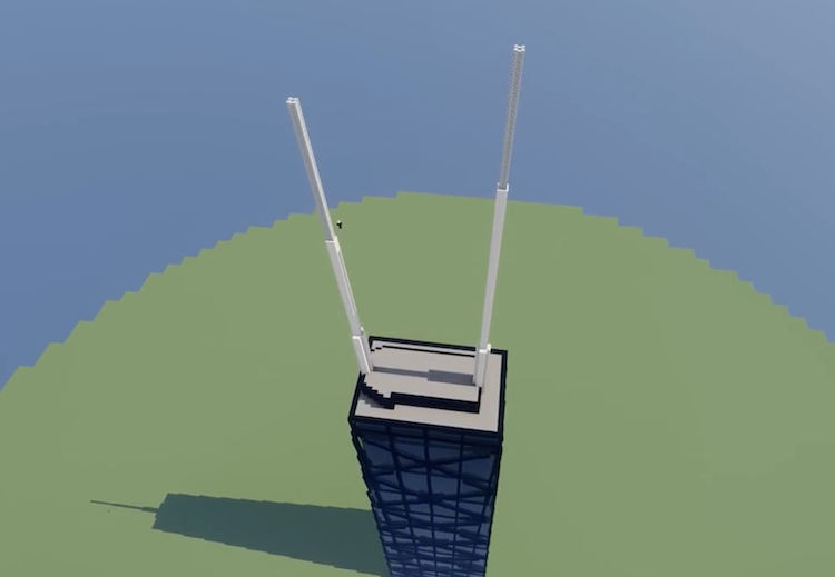 سازنده برای ساخت آنتنهای مرکز جان هنکاک در بازی ماینکرفت مجبور به استفاده از ماد شد تا محدودیت ارتفاع را کنار بگذارد.