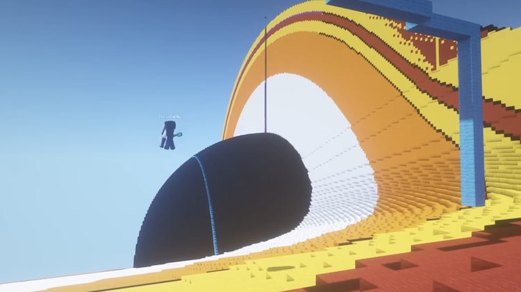 مرحله ساخت سیاه چاله در بازی ماینکرفت یکی از سختترین کارهای ممکن در این پروژه بود.