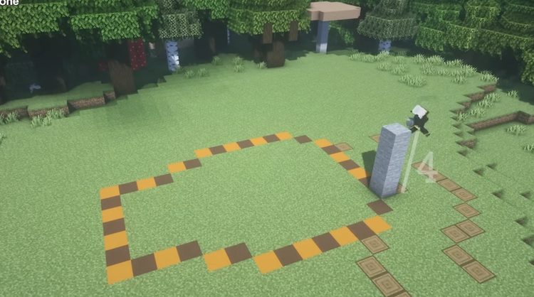 پی ریزی برای ساخت خانه فانتزی در بازی ماینکرفت