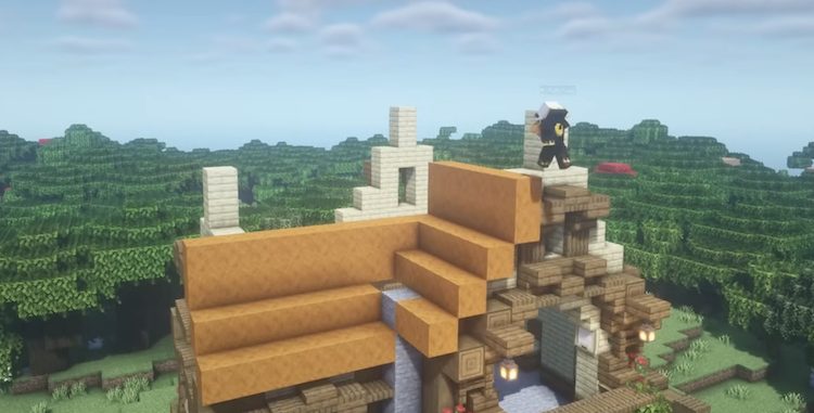 در ساخت سقف این سازه در بازی ماینکرفت حتما دقت لازم را داشته باشید.