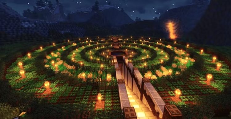 فارم زیرزمینی بزرگ در ماینکرفت