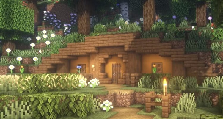 خانه هابیتی ساخته شده در بازی ماینکرفت