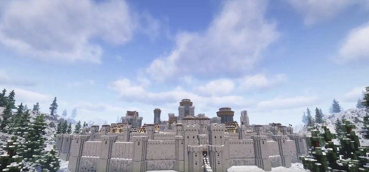 ساخت قلعه وینترفل در دنیای بلوکی ماینکرفت