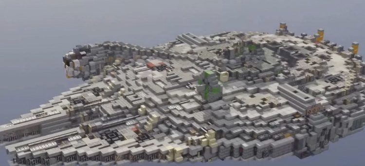 یکی از بازیکنان ماینکرفت در بازی میلنیوم فالکون را ساخته است.