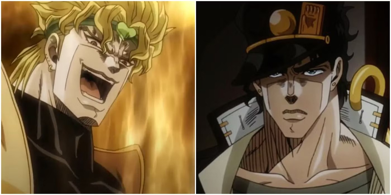 نبرد کاکیوئین و جوزف با دیو در انیمه JoJo's Bizarre Adventure