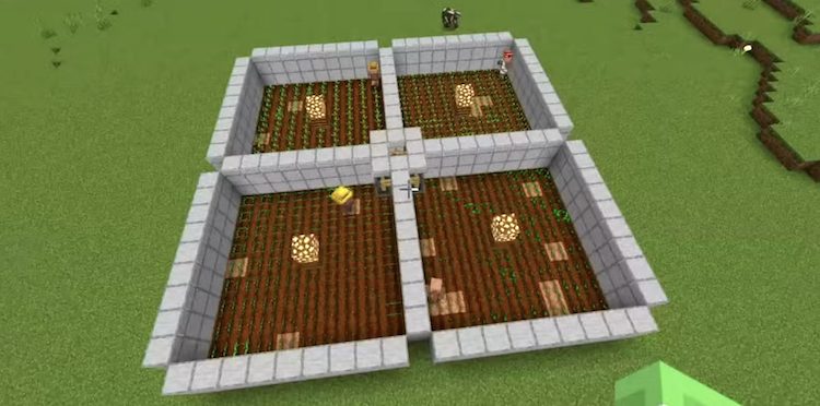 با ساخت فارم خودکار محصولات روستایی میتوانید منابع غذایی زیادی در بازی ماینکرفت بدست آورید.