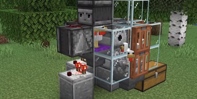 فارم مرغ پخته در بازی ماینکرفت میتواند بخشی از منابع غذایی شما را تامین کند.