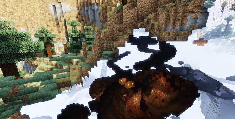 بازیکنان ماینکرفت یک روستای زیرزمینی کشف کردند.