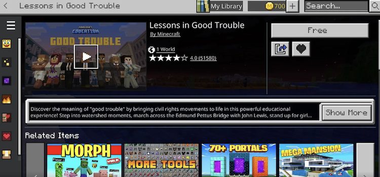 برای دریافت رایگان افزونه Lessons in Good Trouble ماینکرفت به فروشگاه داخل بازی مراجعه کنید.