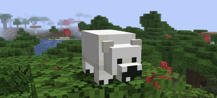 بچه خرس قطبی حالا در بازی ماینکرفت خیلی کمتر ترسناک به نظر میرسد.