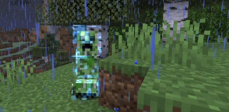 چارجد کریپر در بازی ماینکرافت کمیاب است.