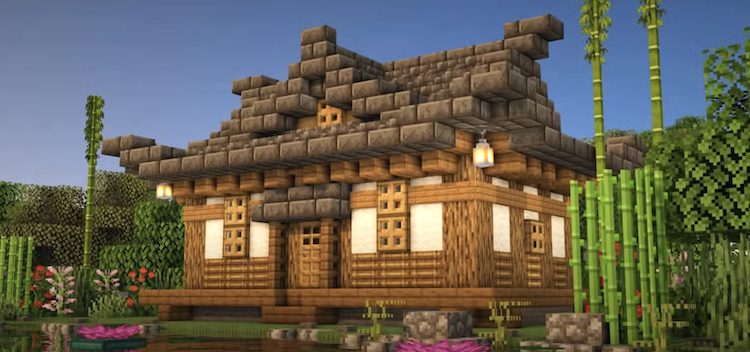 طرح خانه ژاپنی در بازی ماینکرفت