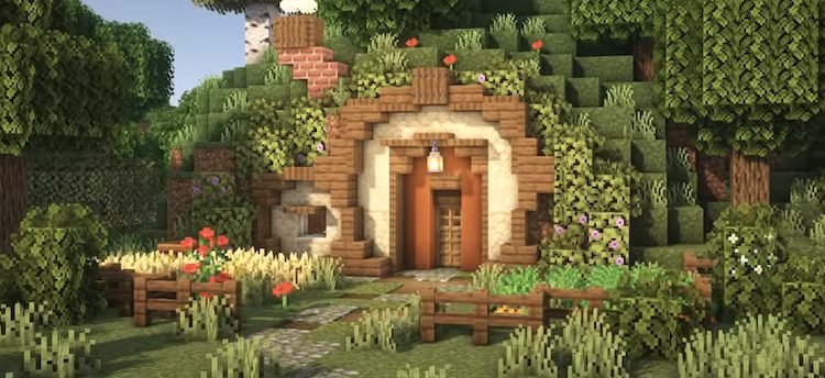 پایگاه سوراخ هابیتی در بازی ماینکرفت اتمسفری دنج و آرامش بخش دارد.