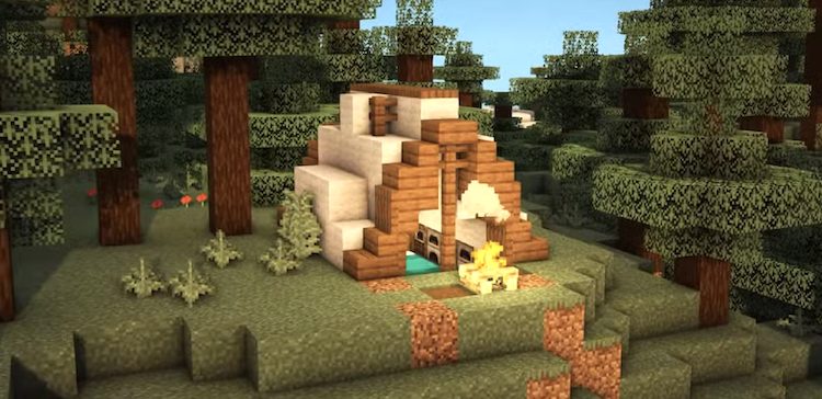 پایگاه چادری در بازی ماینکرفت