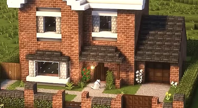 طرح خانه به سبک بریتانیایی در بازی ماینکرفت
