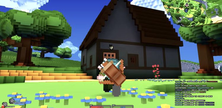 کیوب ورلد شباهت بسیاری به بازی ماینکرفت دارد.