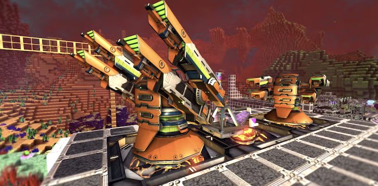 بازی فورترس کرفت ایوالود عناصر ماینکرفت را در سبک دفاع از قلعه به کار میگیرد.