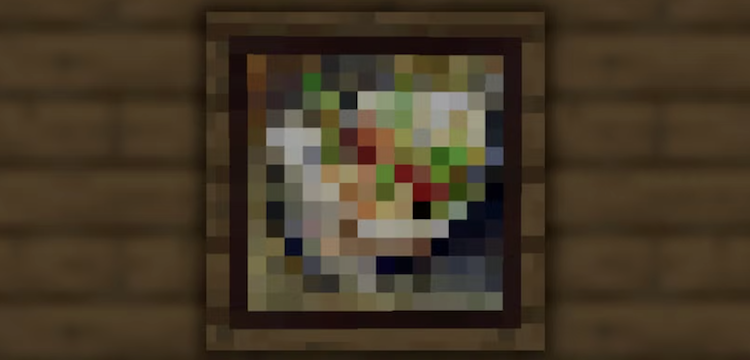 این نقاشی در بازی ماینکرفت برای دوست داران غذا گزینهی مناسبی است.