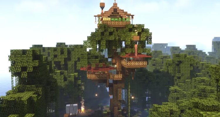 برای اجرای این ایده در بازی ماینکرفت باید یک درخت را بصورت دستی بسازید که همین کار هم زمان میبرد و سخت است.