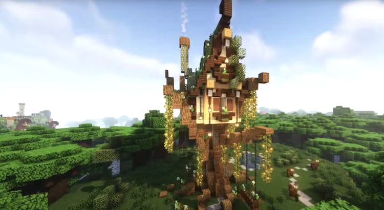 برای ساخت این ایده خانه درختی در ماینکرفت باید هم صبر کافی داشته و هم دقت بسیار داشته باشید.