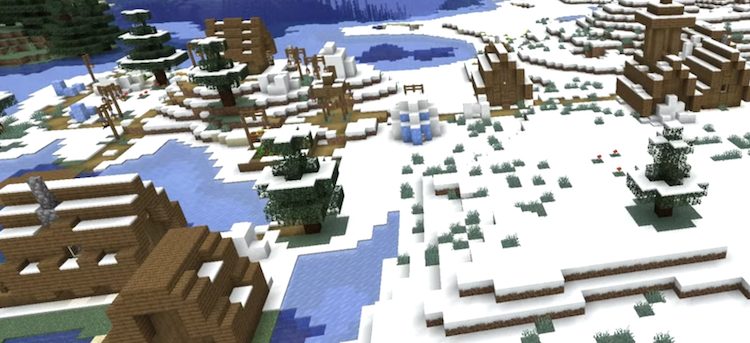 در بایومهای برفی ماینکرفت امکان برخورد با یک روستا بسیار کم است و اگر هم این اتفاق افتاد، باید جشن بگیرید!