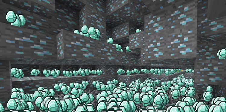 وقتی موقع کار معدن در بازی ماینکرفت به یک بلوک ارزشمند مانند الماس برخورد کردید، حتما اطراف آن را بررسی کنید تا به منابع ارزشمند دیگر دست پیدا بکنید.