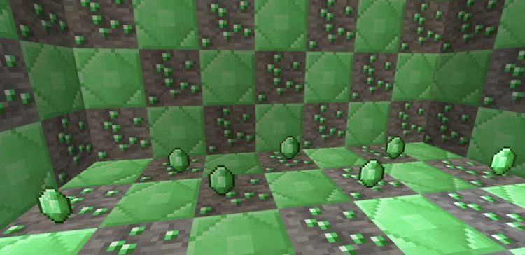 در دنیای ماینکرفت امرالد از ارزش برابری نسبت به الماس برخوردار است که این هم یکی از مواردی است که ثابت میکند سیستم اقتصادی بازی منطقی نیست.