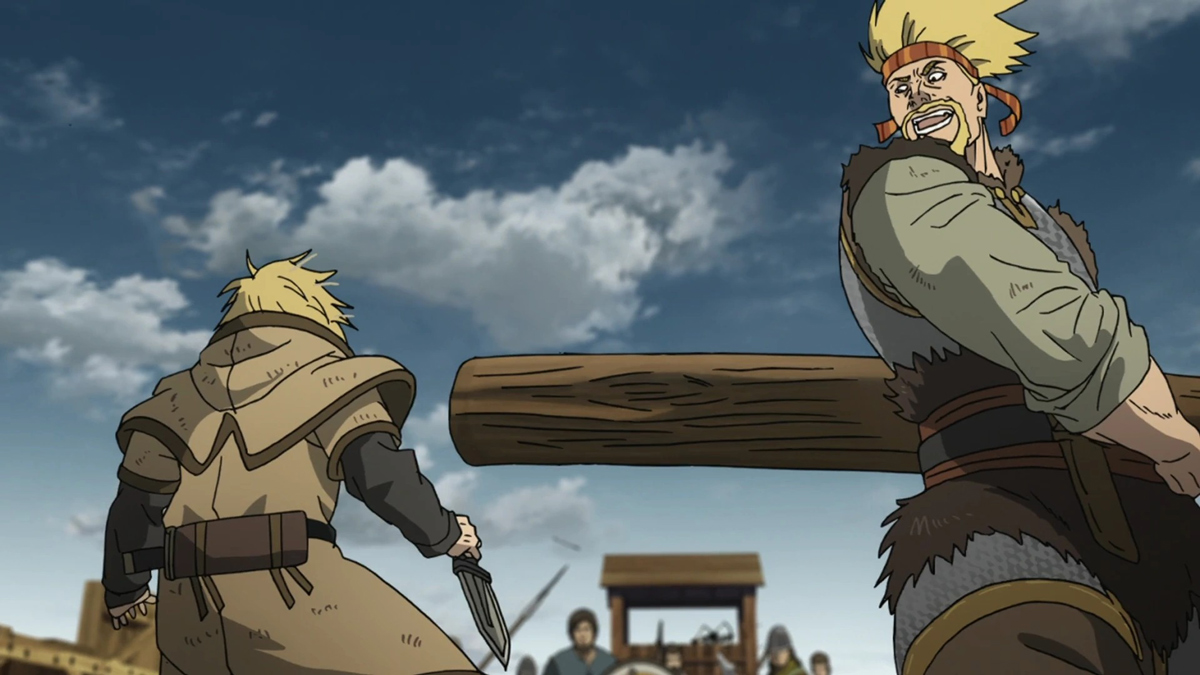 مبارزه تورفین با تورکل در انیمه Vinland Saga (وینلند ساگا)