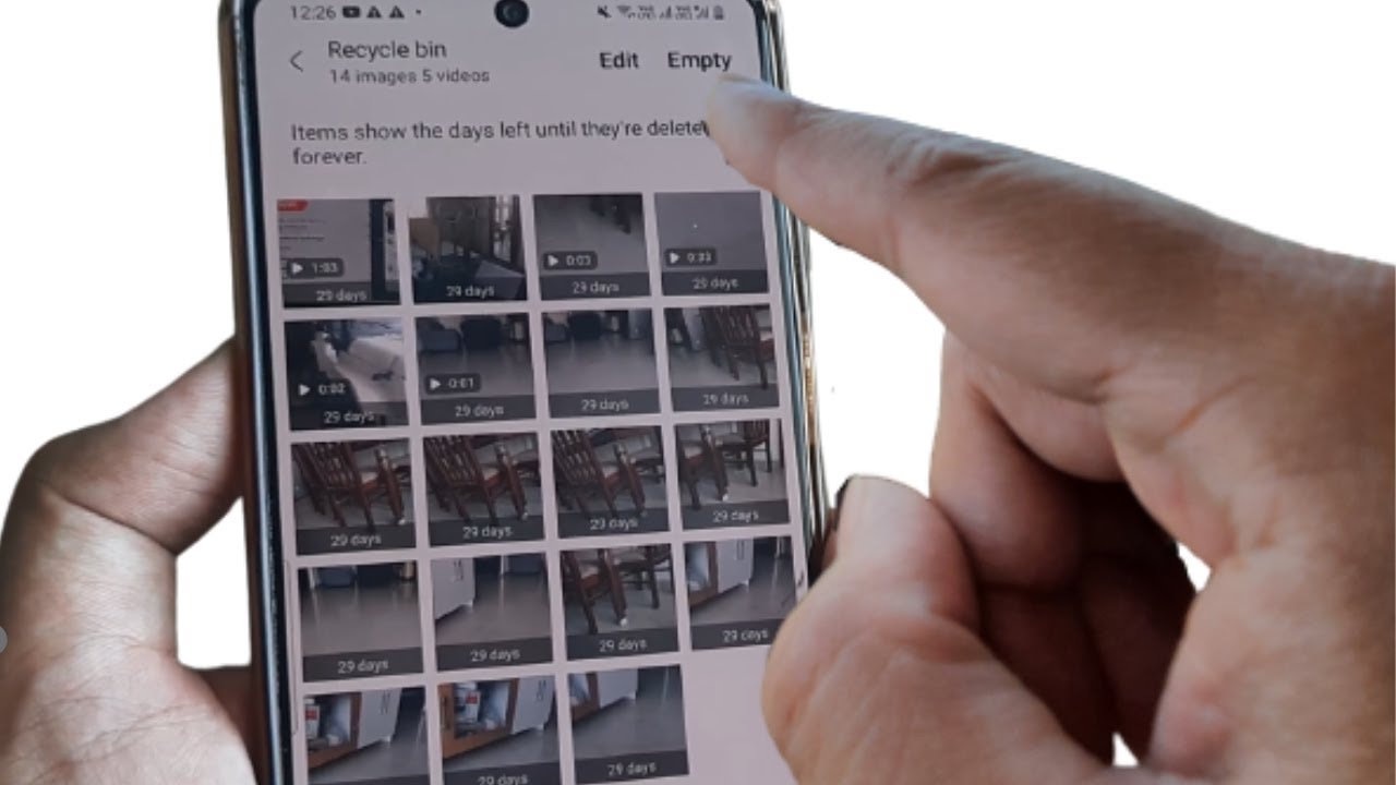 samsung phone recycle bin