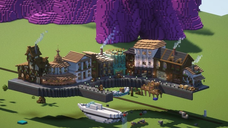 این سازه ماینکرفت به طور کلی جاذبه را نقض میکند!