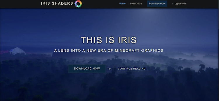 نصب‌کننده‌ی Iris Shaders به ​​طور خودکار Sodium ماینکرفت را نیز نصب خواهد کرد.