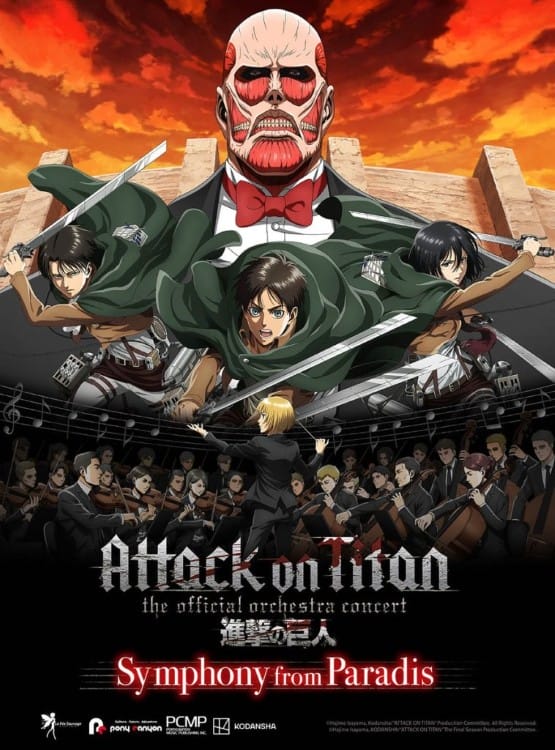 پوستر تور جهانی انیمه Attack on Titan
