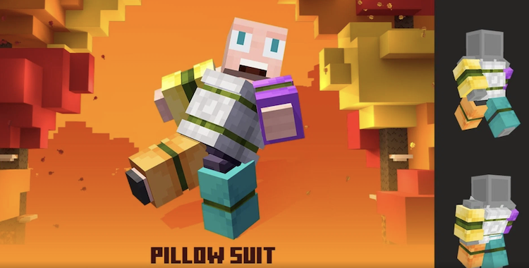 آيتم کاراکتر کریتور پیلو سوییت در بازی ماینکرفت (The pillow suit)