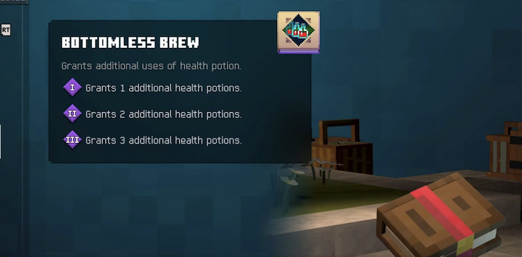 انچنتمنت Bottomless Brew در بازی ماینکرفت دانجنز ۲